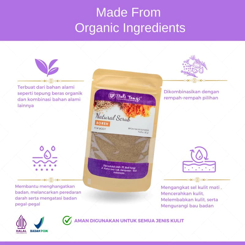Traditional Bali Boreh Spice Herb Body Scrub