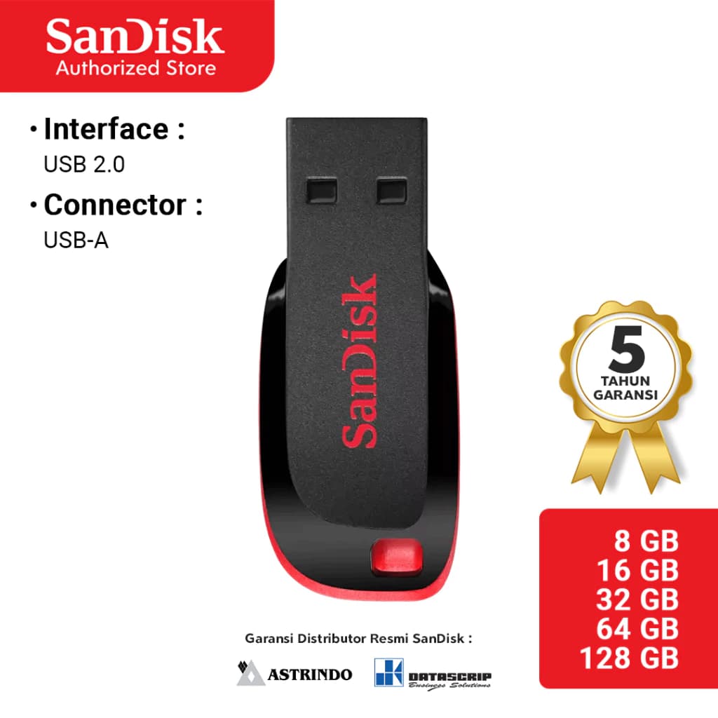Flashdisk SanDisk 16GB Cruzer Blade CZ50