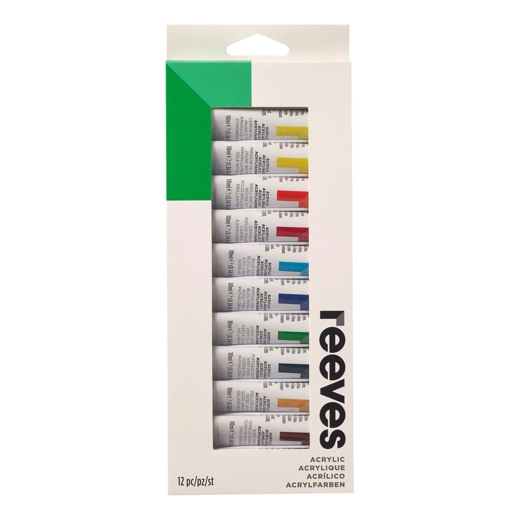 Reeves Acrylic Paint - 12ml (Pack of 12)