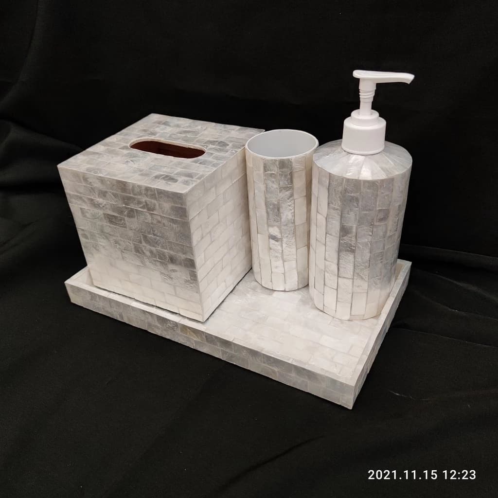 Set Soap Amenities Sea Shell White (Hand Tissue)